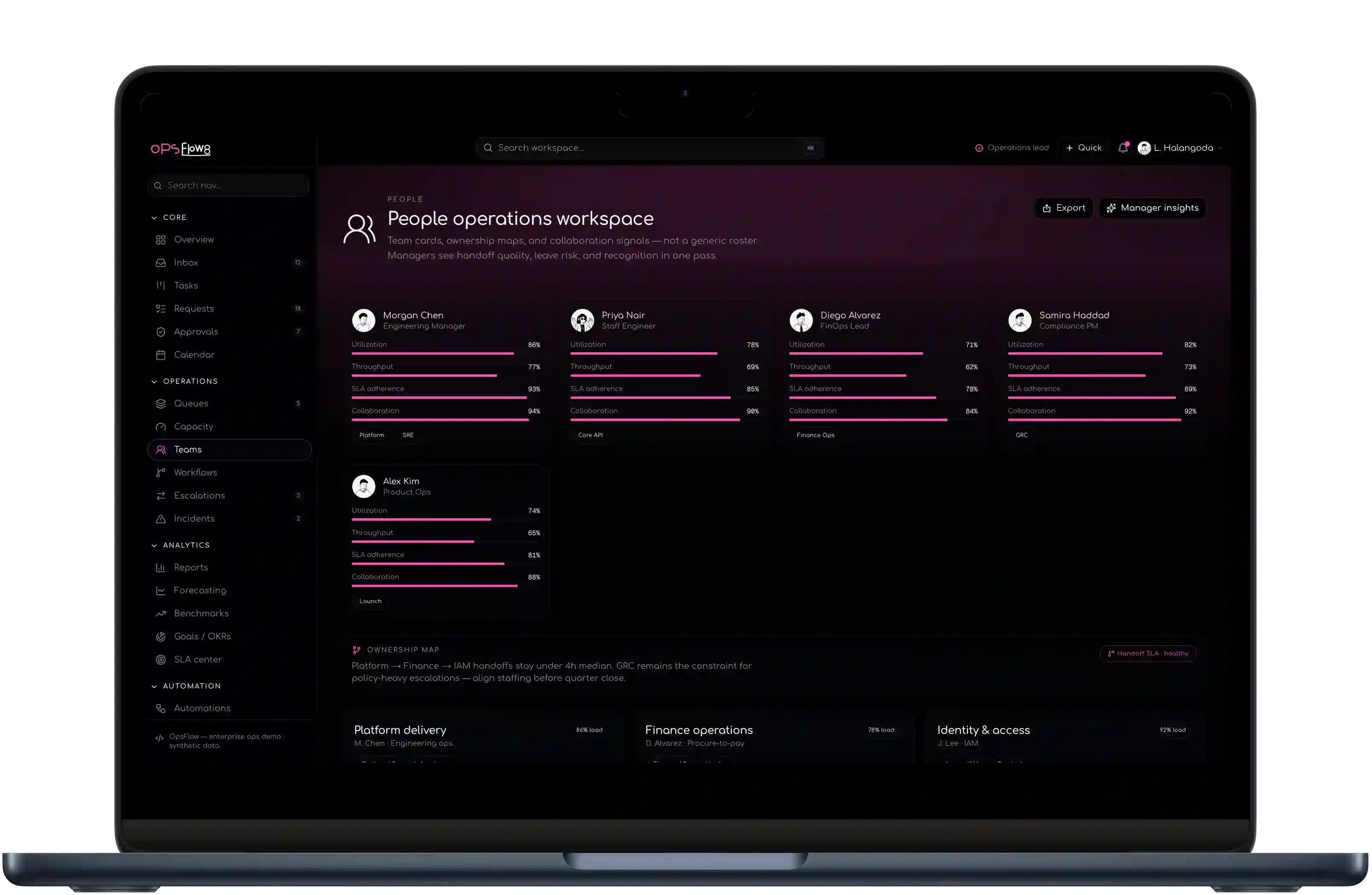 OpsFlow interface